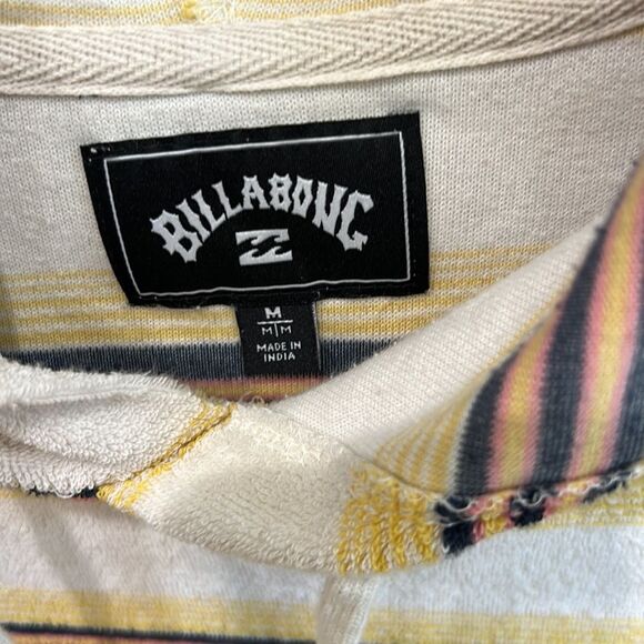 Billabong Terrycloth Striped Pullover Hoodie Great Condition Size M - Picture 2 of 8